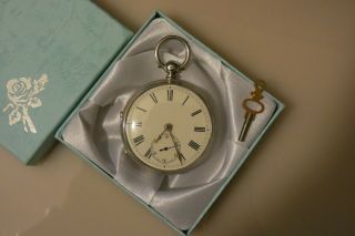 Antique Victorian London Hallmark Silver Fusee Pocket Watch Dated 1879