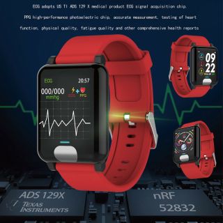 Ecg Ppg Detection Smart Watch Blood Pressure 3d Ui Display Heart Rate Tracker