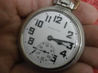 Hamilton Pocket Watch U.  S.  A.  992b Vintage 14k Goldfilled Part C18031 426