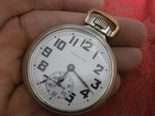 HAMILTON Pocket Watch U.  S.  A.  992B vintage 14K Goldfilled part C18031 426 8