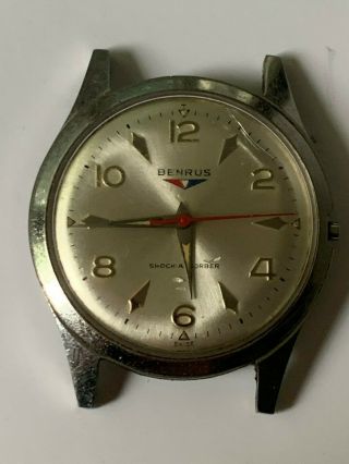 Vintage Benrus Series 3061 Shock Absorber Stainless Mens Watch