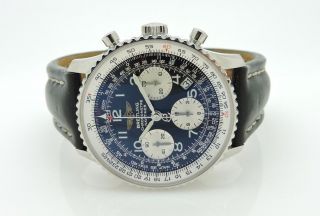 Breitling Navitimer Stainless Steel Panda Dial 42mm Complete Package Ref A23322