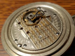 Circa 1899 Rockford Pocket Watch Duel Tone Movement 17 Jewel Size 18 Runs 8