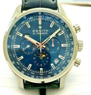 Zenith El Primero Automatic Moonphase Limited Edition Blue Dial 42mm