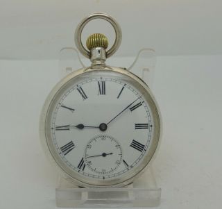 1898 Mans I.  W.  C.  Stauffer & Co Peerless Silver 15 J Pocket Watch,  Accurate