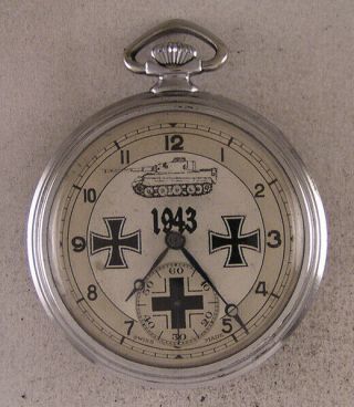 Military Ww2 Years Swiss Pocket Watch A,  A,