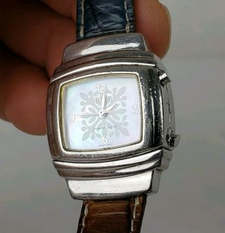 Ecclissi Sterling Silver Dual Dial Lapis Lazuli Mop Snowflake Watch Needs Band