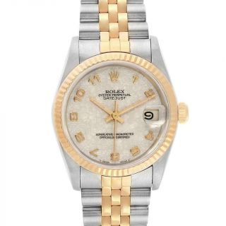 Rolex Datejust Midsize 31mm Steel Yellow Gold Dial Ladies Watch 68273
