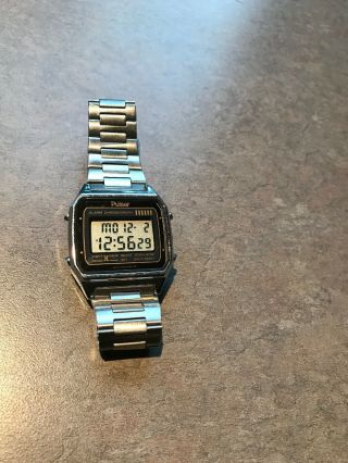 Vintage Rare Wristwatch Digital Lcd Pulsar W309 - 5009 Alarm Chronograph Japan