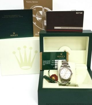 Mens Rolex Air King 114200 Stainless Steel Watch W Box Papers Tags