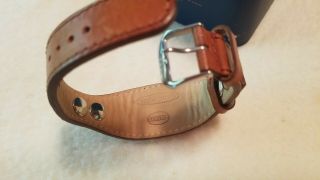 Fossel Watch Leather Never Worn Vintage Hibiscus Design 2