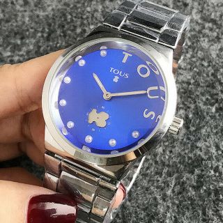 2019 Hot Fashion Woman Wrist Watch Stainless Steel Pearl Rotating Bear Watch