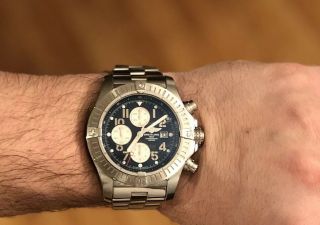 Breitling Avenger Chronograph Blue Dial A13370 Stainless Steel 48mm Auto