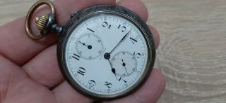 Vintage Mens Mechanical Pocket Watch Longines Chronograph Split Second - 1920s