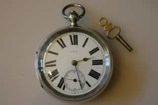 Antique Victorian Hallmarked Silver Fusee Pocket Watch Dated 1894. 3