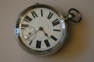 Antique Victorian Hallmarked Silver Fusee Pocket Watch Dated 1894. 4