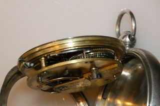 Antique Victorian Hallmarked Silver Fusee Pocket Watch Dated 1894. 7