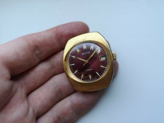 Rare Collectible Vintage Ussr Watch Vostok Red Dial 2414a Serviced