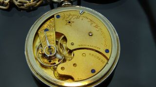 1888 Antique Hillside Waltham Pocket watch /7 Jewels /size 14 4