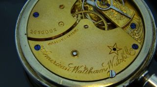 1888 Antique Hillside Waltham Pocket watch /7 Jewels /size 14 5
