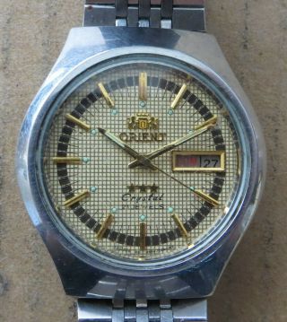 Orient 3 Star Automatic 21 Jewel Stainless Steel Gents Watch.  Md - 8096