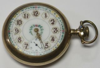 1888 Elgin B.  W.  Raymond Grade 27 15j 18s Lever Set Pocket Watch Gold Filled Case