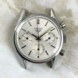 Vintage Heuer Carrera Chronograph Ref.  2447 S Wristwatch Nr Valjoux 72