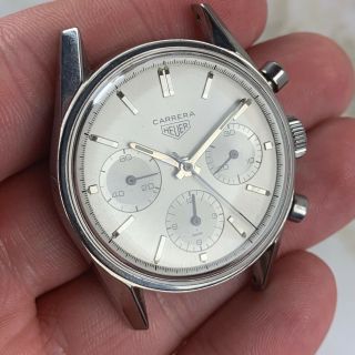 Vintage Heuer Carrera Chronograph Ref.  2447 S Wristwatch NR Valjoux 72 5