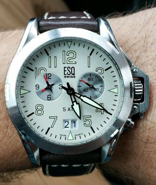 Mens ESQ by Movado Swiss Made Chronograph Wrist Watch 2