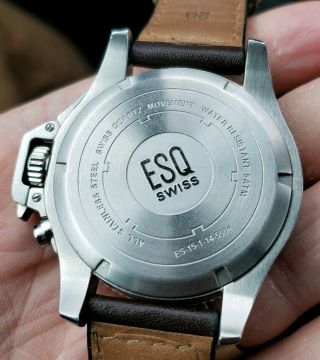 Mens ESQ by Movado Swiss Made Chronograph Wrist Watch 6