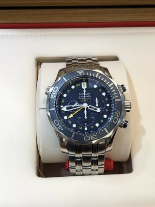 Omega Seamaster Diver 300m Co - Axial Gmtchronograph Watch212.  30.  44.  52.  03.  001