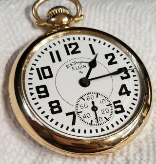 Vintage 16s 19j Elgin B W Raymond Pocket Watch