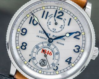 Ulysse Nardin 263 - 22 Marine Chronometer 1846 Silver Dial SS / SS 2
