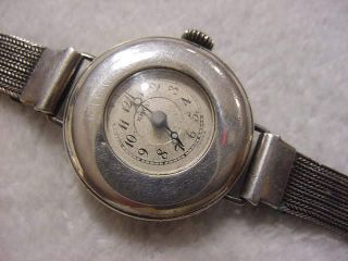 Vintage Sterling Silver Antique Wwi World War I Military Erod Trench Watch