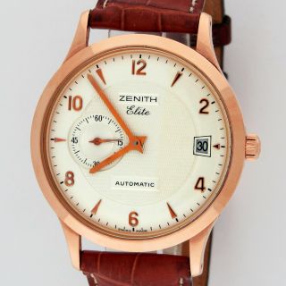 Zenith Classic Elite Automatic 18k Solid Rose Gold 17/62.  1125.  680 Watch 37mm