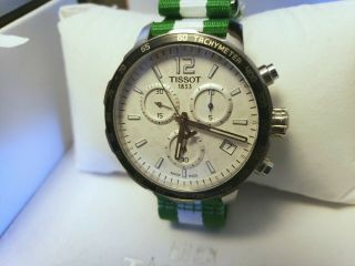 Tissot Quickster Boston Celtics Chronograph Men ' s Watch T095.  417.  17.  037.  17 2