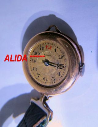 ALIDA - ROLEX - Trench watch - WW1 - gold filled case - - 15 Jewels - 4