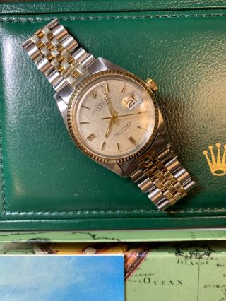 Rolex Datejust 36mm Men ' s Watch 14k/SS Jubilee Ref: 1601 BOX/PAPER 2