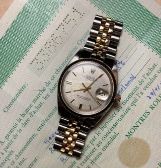 Rolex Datejust 36mm Men ' s Watch 14k/SS Jubilee Ref: 1601 BOX/PAPER 4