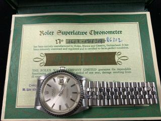 Rolex Datejust 36mm Men ' s Watch Jubilee Bracelet SS Ref: 1603 BOX/PAPER 2