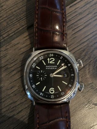 Panerai Radiomir GMT Automatic PAM00184 with two OEM straps 2