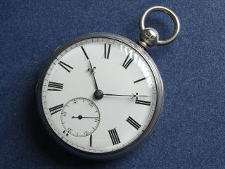 1877 Older Silver Fusee Gents Pocket Watch.  Wm Craik.  Dalkeith Antique