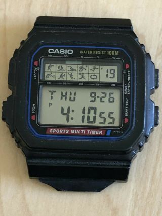 Casio Stw - 100 Sports Multi Timer Watch - Rare
