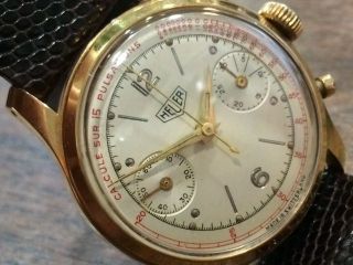 50 ' s Heuer PULSATION Chronograph Watch Ref 42260 Valjoux 23 (Pre - Carrera) 2