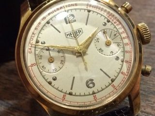 50 ' s Heuer PULSATION Chronograph Watch Ref 42260 Valjoux 23 (Pre - Carrera) 4