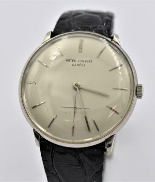 Rare Men ' s White Gold Patek Philippe Wristwatch Ref 2573 Circa 1963 4