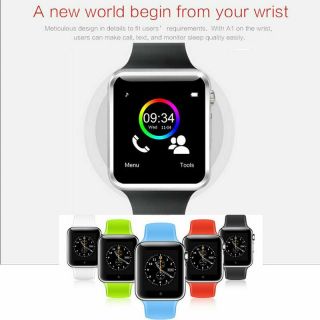 1pc A1 Touch Screen Smart Watch Bluetooth For Android Samsung Ios 4colors