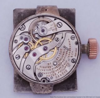 Patek Philippe Retro Deco Asymmetrical 18k Rose Gold Vintage Wrist Watch 5