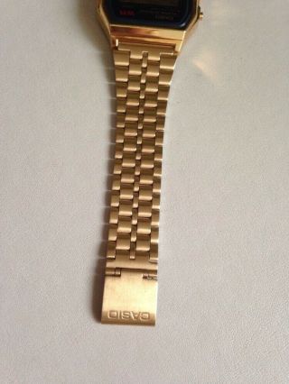 Gold Casio Retro Digital Stainless Steel Watch A159WGE 7