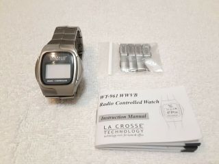 La Crosse Technology Wwvb Wt - 961 (s) Radio Controlled Lcd Digital Watch Wt - 961s